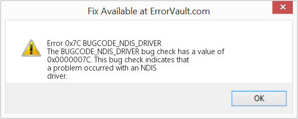 error bugcode ndis driver
